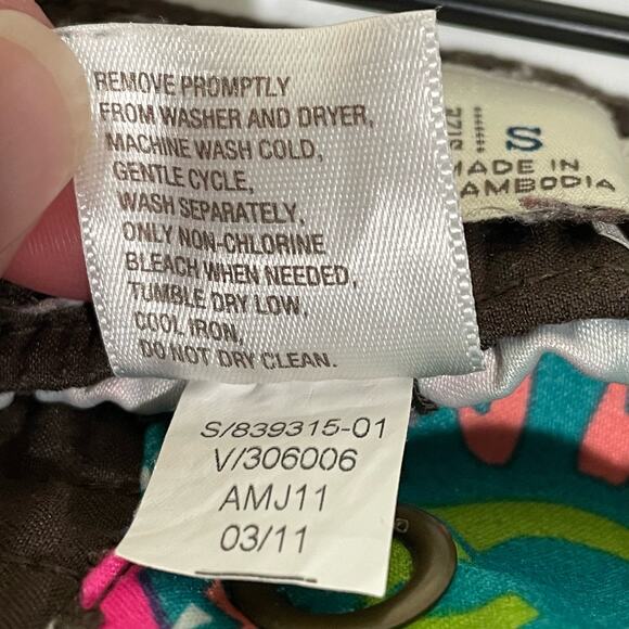 Old Navy Y2K Neon Floral Paisley Beach Pool Shorts Coconut Girl Retro Surfer S - Picture 7 of 7